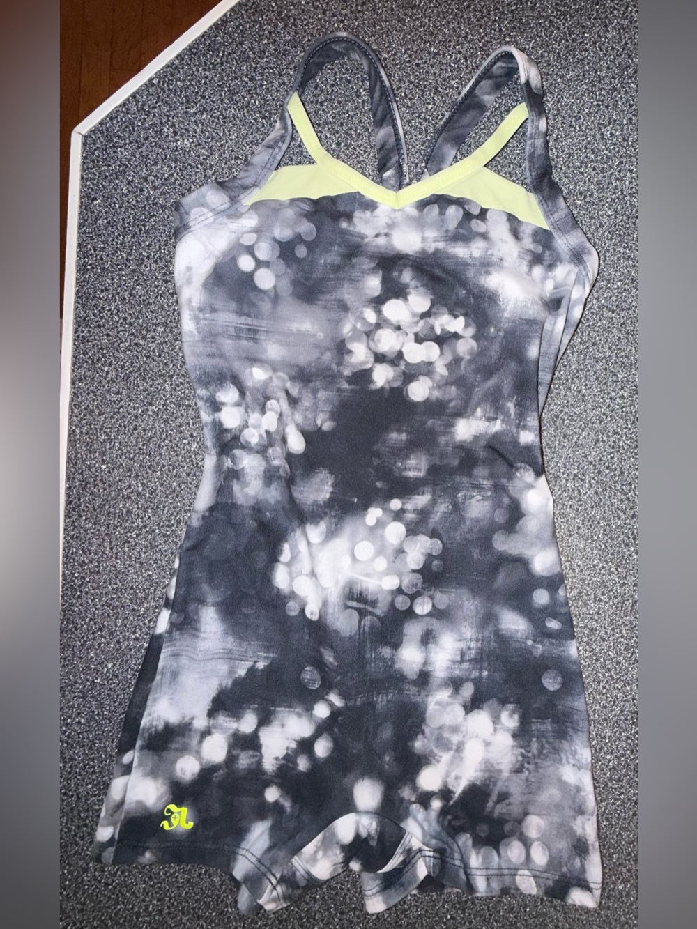 Jo & Jax Dance Unitard/Biketard Black & White Bubbles Size Medium Child